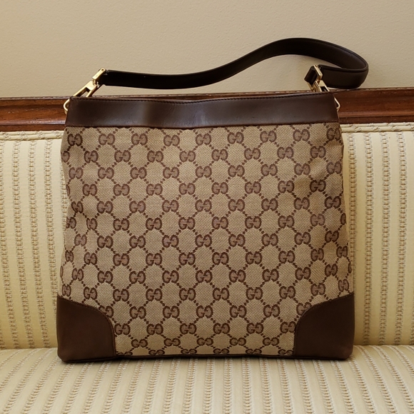 Gucci GG Web Monogram Canvas Shoulder Bag - Picture 3 of 12
